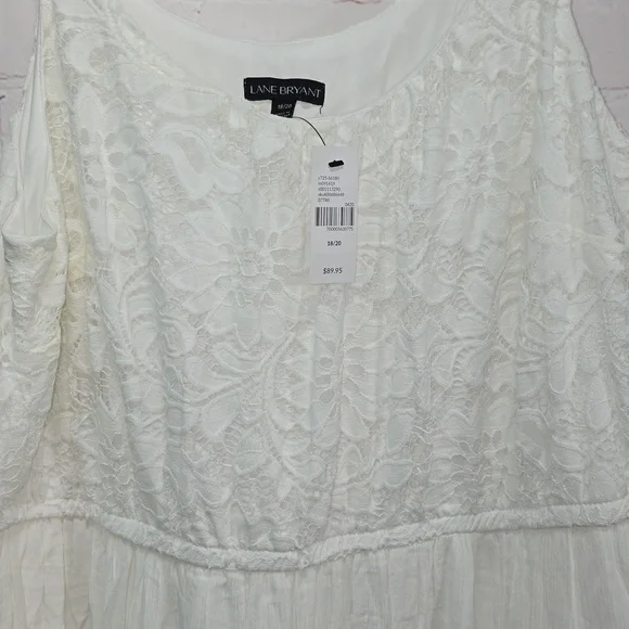 Lane Bryant Festi Eyelet & Gauze Midi Dress Womens Size 18/20 NWT - Picture 3 of 12